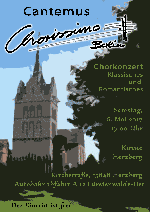 Plakat Konzert Chorissimo in der Kirche in Herzberg